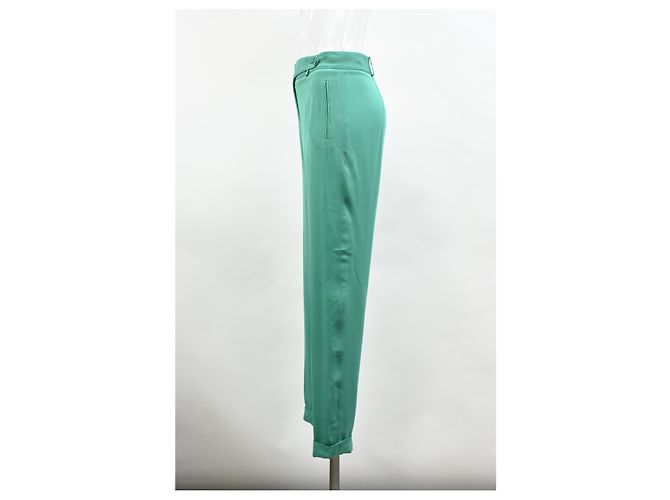 Pantalones Loro Piana de seda verde - vista 6