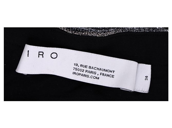Iro Brendal Drapierte Metallic Strick Minirock aus silbernem Polyester Metallisch - Ansicht 10