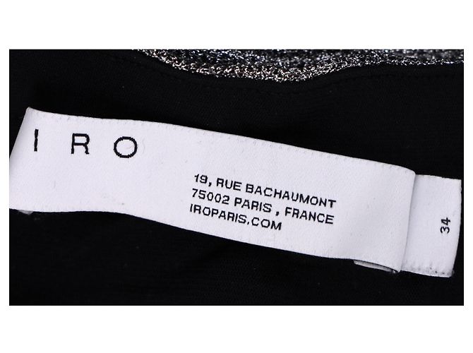 Iro Brendal Drapierte Metallic Strick Minirock aus silbernem Polyester Metallisch - Ansicht 4
