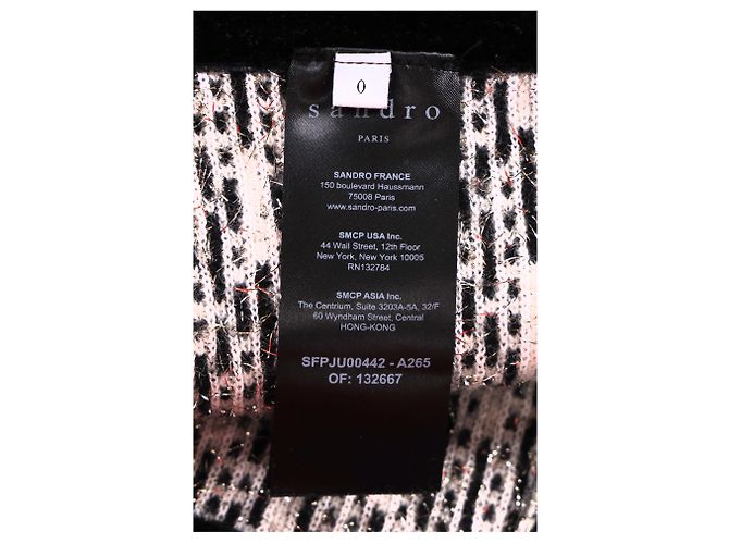 Sandro Jazz Metallic Jacquard Strick Minirock aus schwarzer Wolle - Ansicht 8