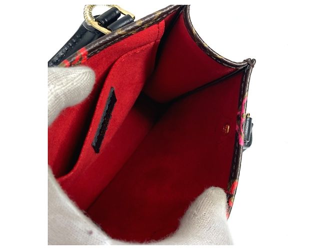 Borsa Petite Sac Plat Monogram Louis Vuitton Marrone Rosso Monogramma - vista 16