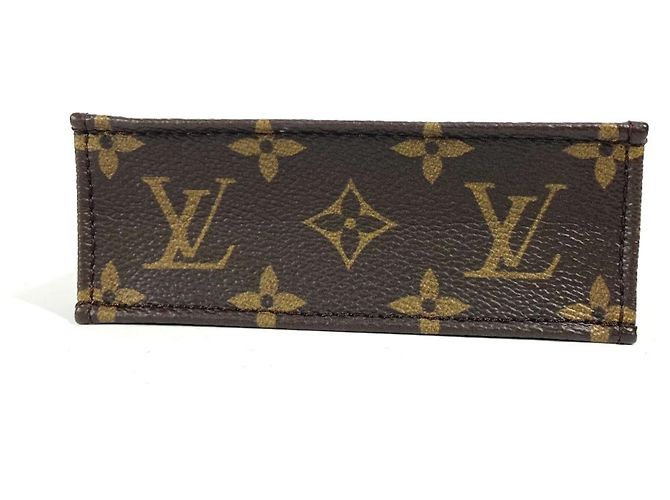 Borsa Petite Sac Plat Monogram Louis Vuitton Marrone Rosso Monogramma - vista 5
