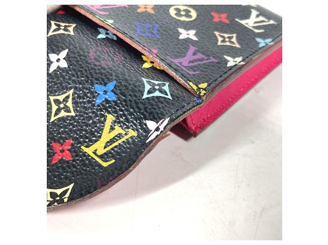 Louis Vuitton Monogram Multicolor Card Case Black Multiple colors - view 12