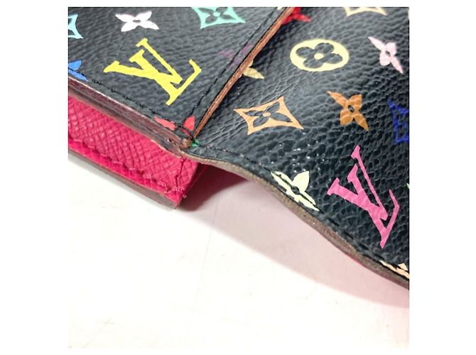 Louis Vuitton Monogram Multicolor Card Case Black Multiple colors - view 13