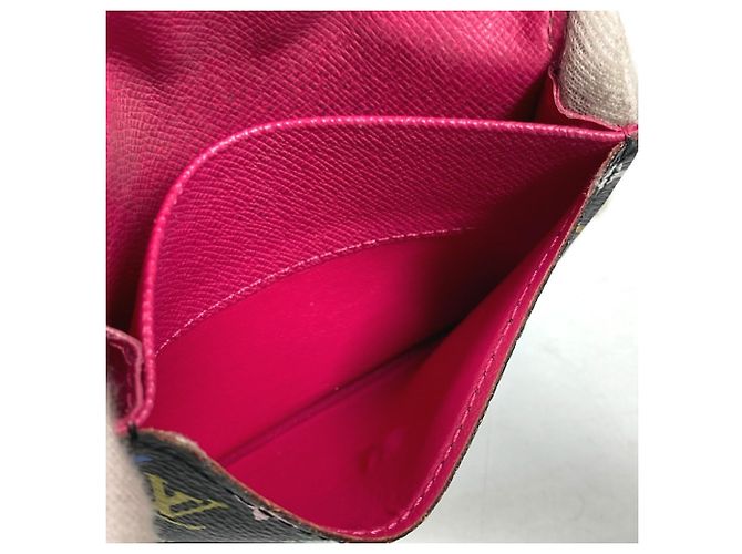 Louis Vuitton Monogram Multicolor Card Case Black Multiple colors - view 14