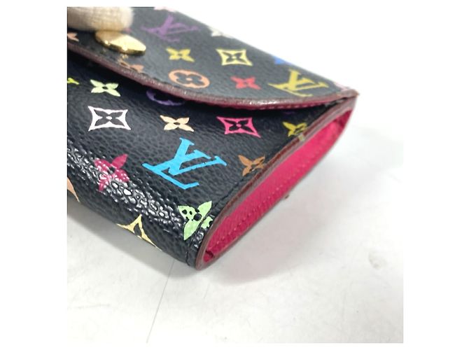 Louis Vuitton Monogram Multicolor Card Case Black Multiple colors - view 6
