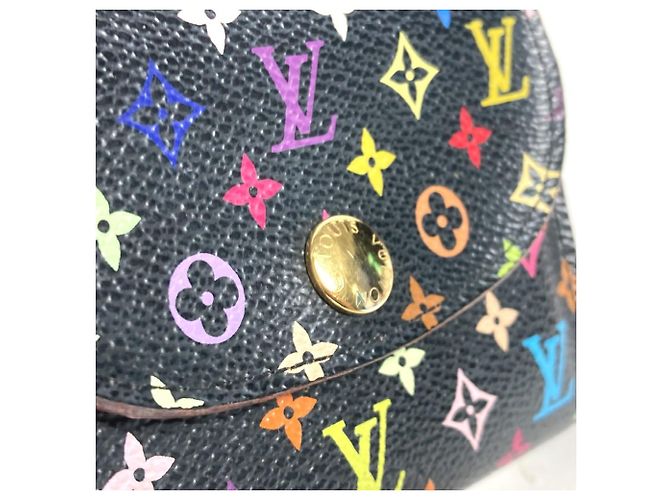 Louis Vuitton Monogram Multicolor Card Case Black Multiple colors - view 7
