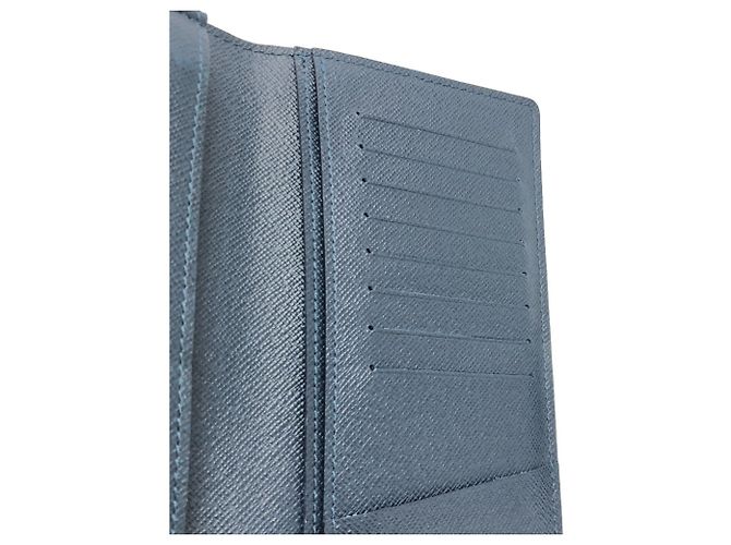 Cartera Larga Brazza en Stripe Taiga Louis Vuitton Azul Burdeos - vista 11