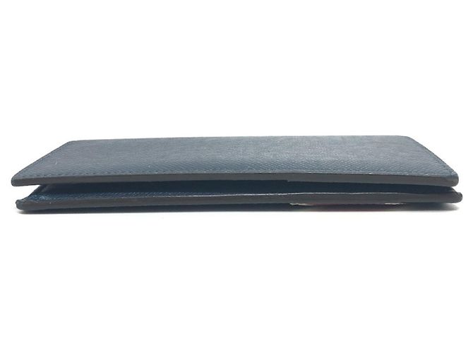 Cartera Larga Brazza en Stripe Taiga Louis Vuitton Azul Burdeos - vista 4