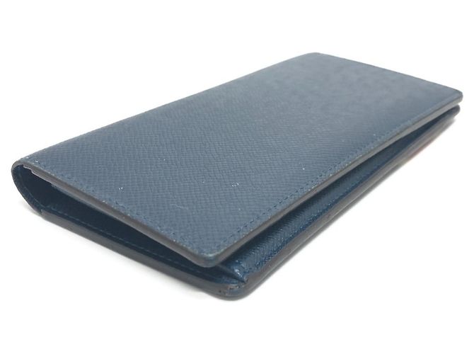 Cartera Larga Brazza en Stripe Taiga Louis Vuitton Azul Burdeos - vista 5