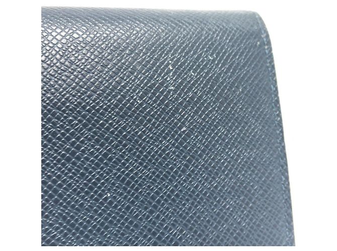 Cartera Larga Brazza en Stripe Taiga Louis Vuitton Azul Burdeos - vista 6