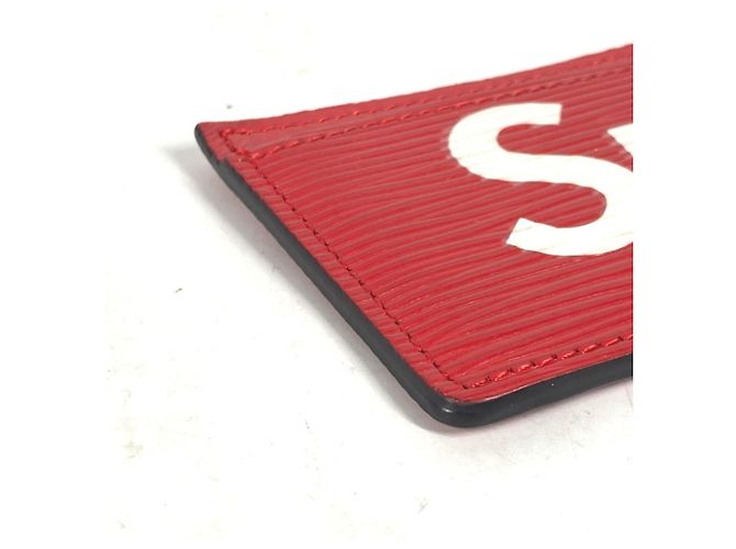 Louis Vuitton Epi Leather Card Case White Red - view 7