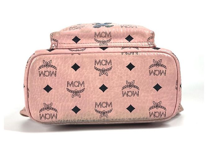 Zaino MCM Visetos in pelle rosa - vista 10