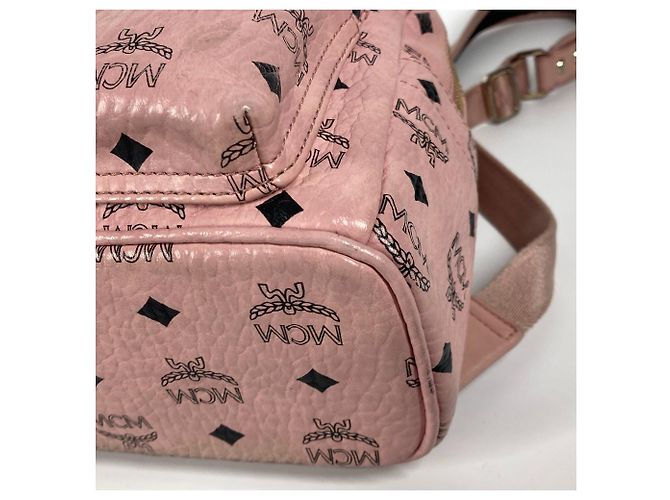Zaino MCM Visetos in pelle rosa - vista 11