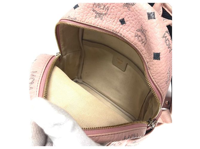Zaino MCM Visetos in pelle rosa - vista 14