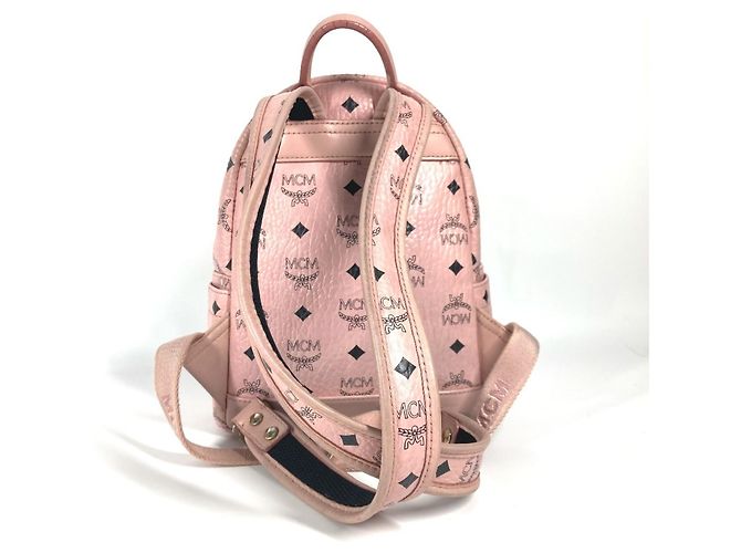Zaino MCM Visetos in pelle rosa - vista 2