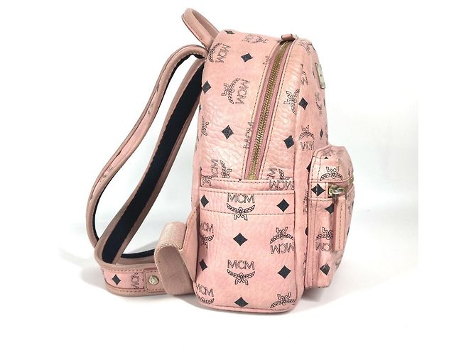 Zaino MCM Visetos in pelle rosa - vista 4