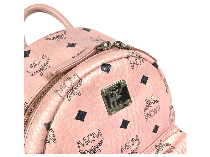 Zaino MCM Visetos in pelle rosa - vista 6