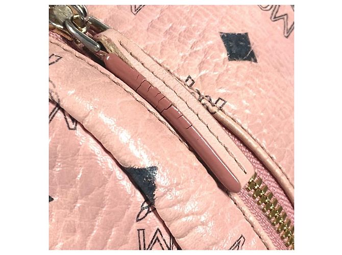 Zaino MCM Visetos in pelle rosa - vista 8