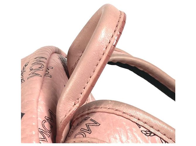 Zaino MCM Visetos in pelle rosa - vista 9