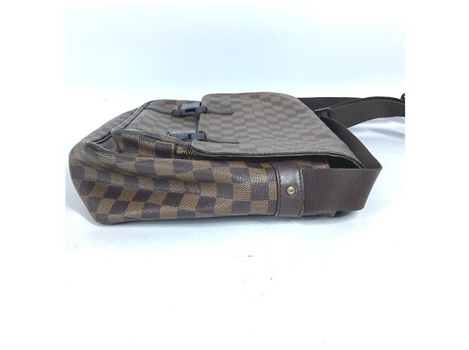 Borsa Messenger Mervil Damier Louis Vuitton Marrone Damier ebene - vista 4