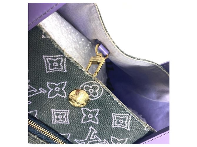 Borsa a spalla Louis Vuitton Monogram Beach Line Ipanema GM Porpora - vista 11