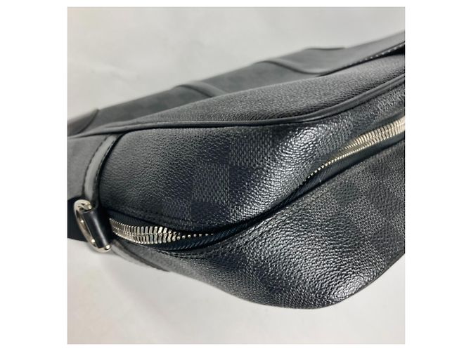 Borsa tote Damier Graphite Louis Vuitton Nero - vista 12