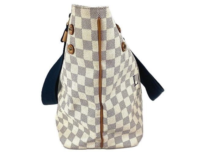 Borsa Cabas PM Plan Soleil Damier Azur Louis Vuitton Bianco - vista 4