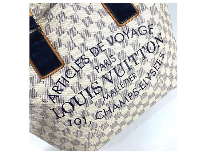 Borsa Cabas PM Plan Soleil Damier Azur Louis Vuitton Bianco - vista 8