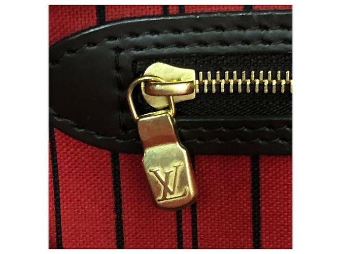Borsa tote Neverfull MM di Louis Vuitton Marrone Damier ebene - vista 12