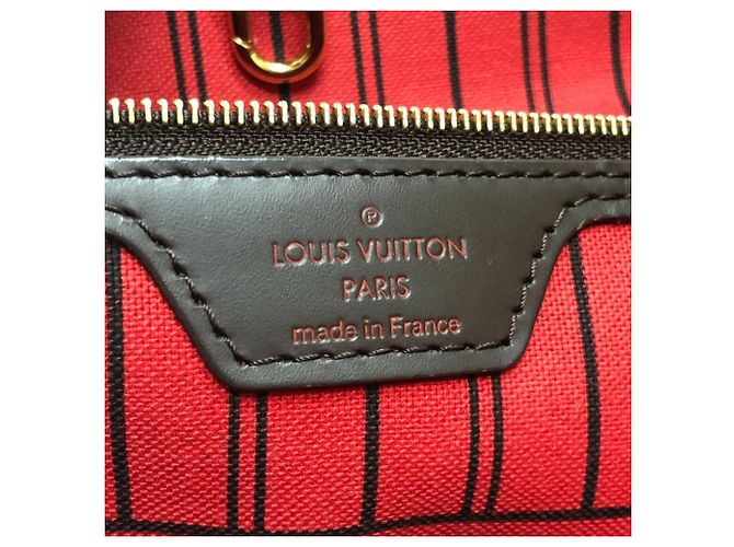Borsa tote Neverfull MM di Louis Vuitton Marrone Damier ebene - vista 17