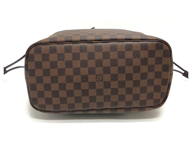 Borsa tote Neverfull MM di Louis Vuitton Marrone Damier ebene - vista 4
