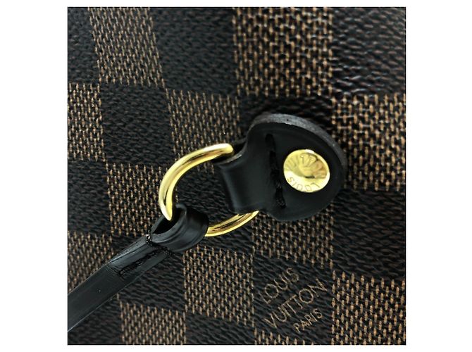 Borsa tote Neverfull MM di Louis Vuitton Marrone Damier ebene - vista 7