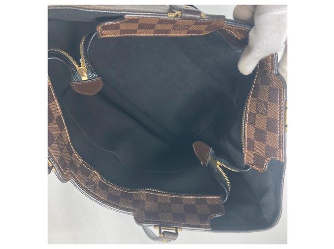 Borsa tote Damier Jersey Louis Vuitton Marrone Nero - vista 12