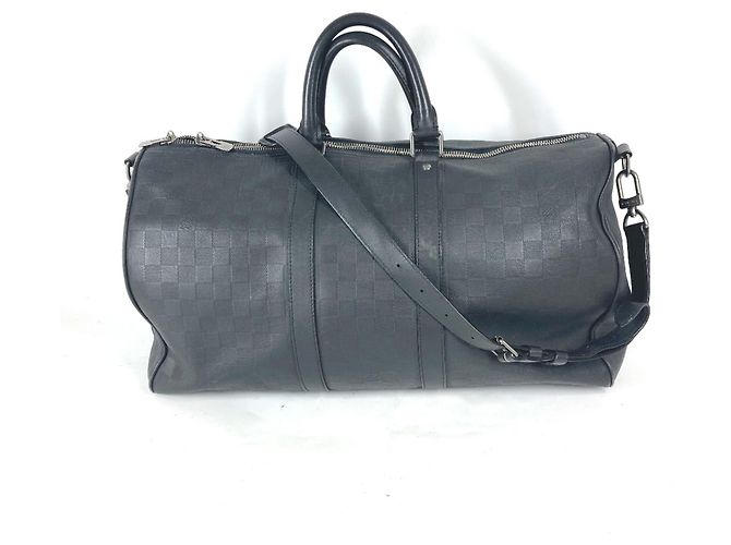 Louis Vuitton Damier Infini Keepall Bandoulière 45 Nero - vista 2