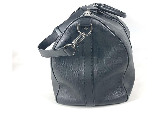 Louis Vuitton Damier Infini Keepall Bandoulière 45 Nero - vista 3