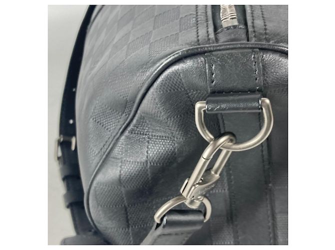 Louis Vuitton Damier Infini Keepall Bandoulière 45 Nero - vista 6