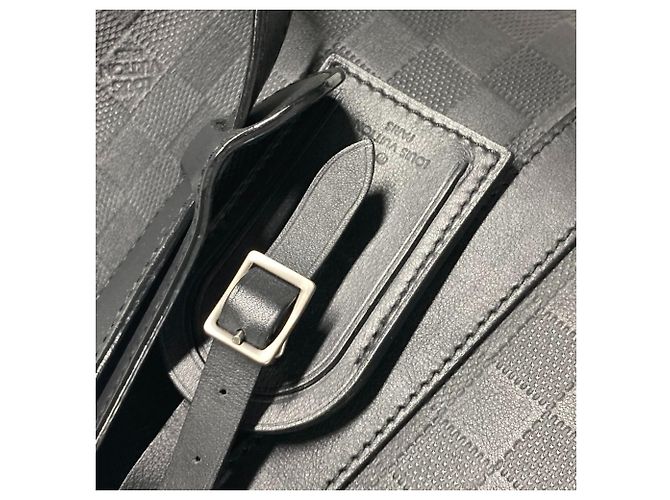 Louis Vuitton Damier Infini Keepall Bandoulière 45 Nero - vista 8