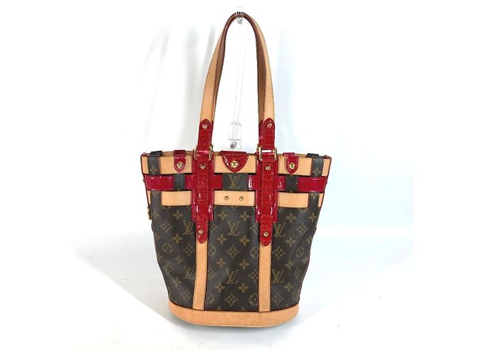 Bucket Bolso de Hombro Ruby Neo Monograma Louis Vuitton Castaño Roja - vista 2