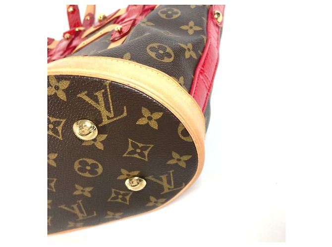 Bucket Bolso de Hombro Ruby Neo Monograma Louis Vuitton Castaño Roja - vista 7