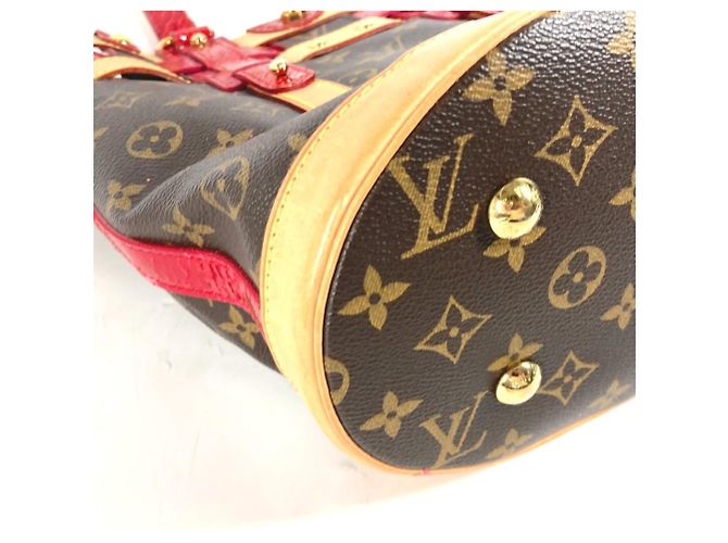 Bucket Bolso de Hombro Ruby Neo Monograma Louis Vuitton Castaño Roja - vista 8