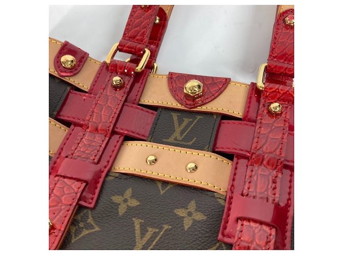 Bucket Bolso de Hombro Ruby Neo Monograma Louis Vuitton Castaño Roja - vista 9