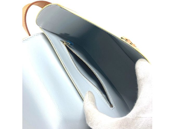 Borsa a tracolla Louis Vuitton Monogram Vernis Christy GM Marrone Grigio - vista 9
