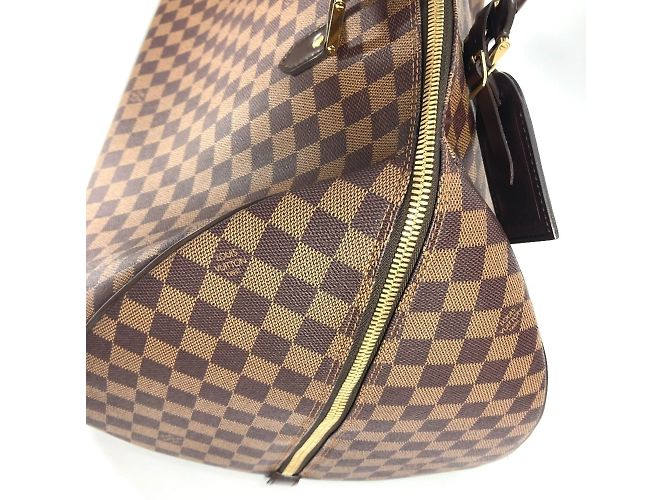 Borsa Boston in tela Damier Louis Vuitton Marrone Damier ebene - vista 10
