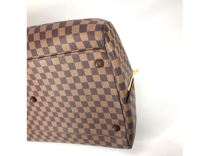 Borsa Boston in tela Damier Louis Vuitton Marrone Damier ebene - vista 6