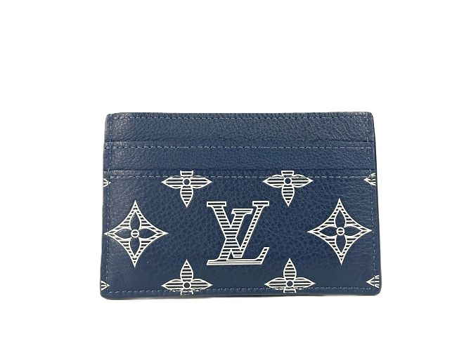 Estuche para tarjetas Monogram Shadow Louis Vuitton Azul marino - vista 2