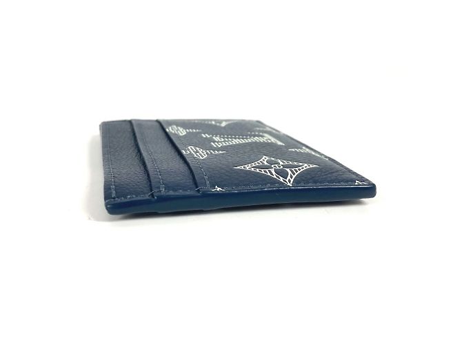 Estuche para tarjetas Monogram Shadow Louis Vuitton Azul marino - vista 3