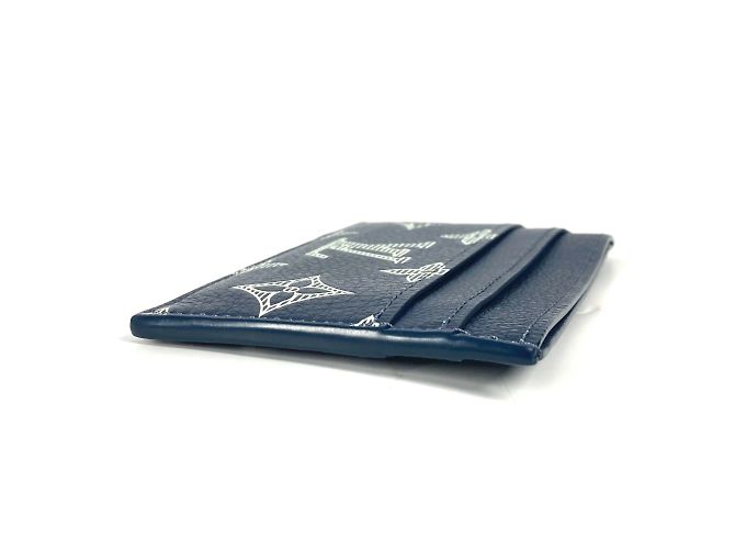Estuche para tarjetas Monogram Shadow Louis Vuitton Azul marino - vista 4
