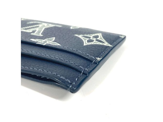 Estuche para tarjetas Monogram Shadow Louis Vuitton Azul marino - vista 5