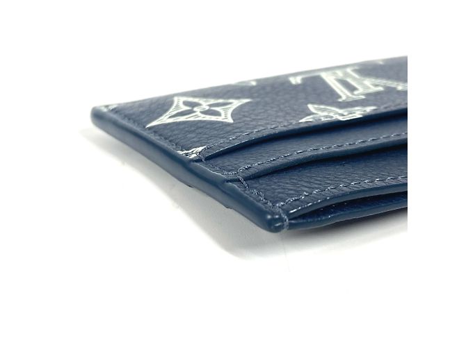 Estuche para tarjetas Monogram Shadow Louis Vuitton Azul marino - vista 6